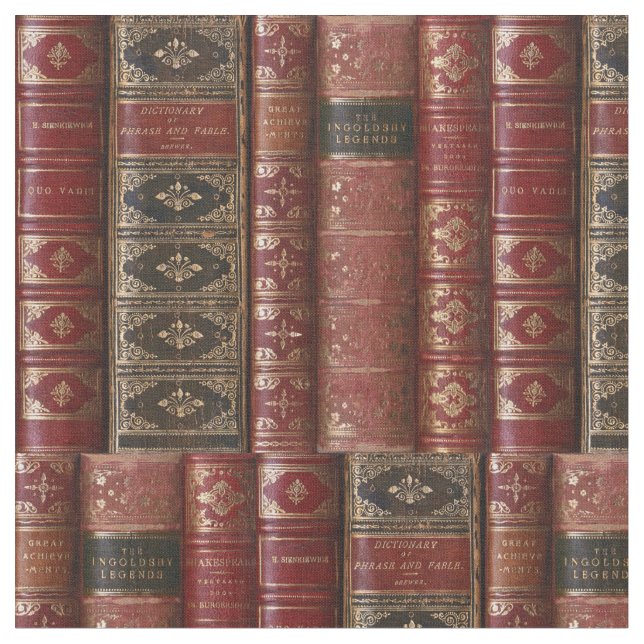 Schöne alte Bücher  Stoff (Nahaufnahme)