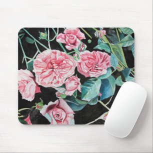 Schöne alte rosa Rosen Computer-Mauspad Mousepad
