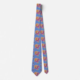 Schöne alte Rosen auf Blue Mens Neck Tie Krawatte