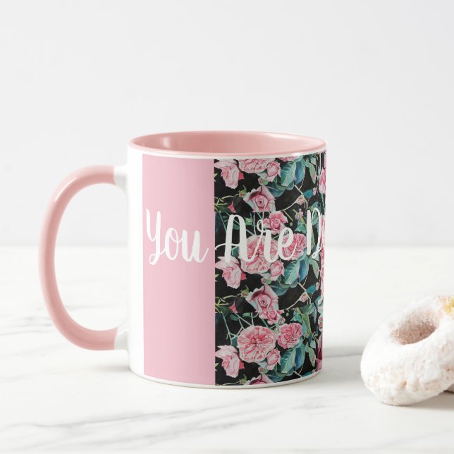 Schöne alte Rosen Sie sind sehr geliebte Tasse (Mit Donut)