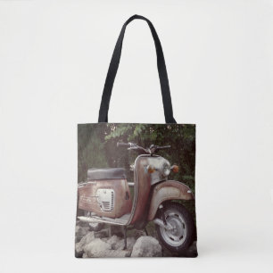 Schöne alte Scooter Custom All-Over-Print Tote-Tas Tasche