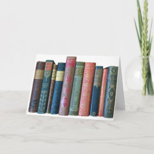 Schöne alte Vintage-Bücher, Buchrücken Karte