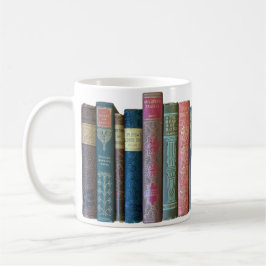 Schöne alte Vintage Bücher, Buchstäbchen Kaffeetasse