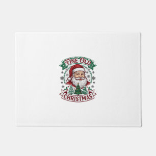 Schöne alte Weihnachten Santa Claus Bäume Schneefl Fußmatte