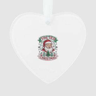 Schöne alte Weihnachten Santa Claus Bäume Schneefl Ornament
