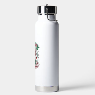 Schöne alte Weihnachten Santa Claus Bäume Schneefl Trinkflasche