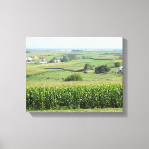 Schöne Amish-Wisconsin-Farm - Panoramablick Leinwanddruck