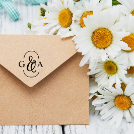 Schöne Ampersand 2 Initialmonogramm Gummistempel