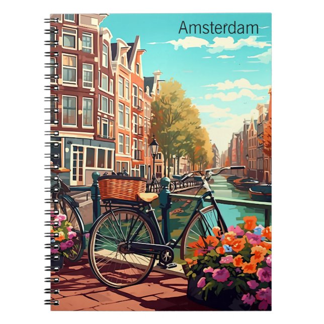 Schöne Amsterdam Niederlande Canal City Notizblock (Vorderseite)