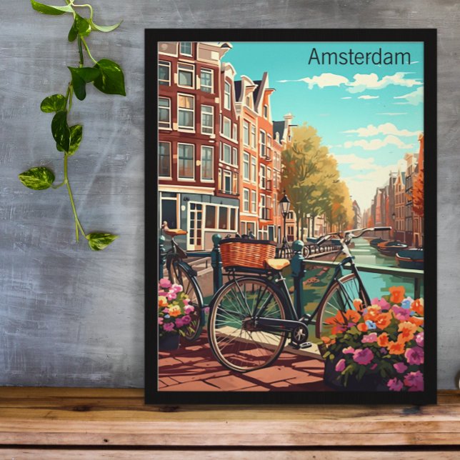 Schöne Amsterdam Niederlande Canal City Poster (Beautiful Amsterdam Netherlands Canal City Poster
)