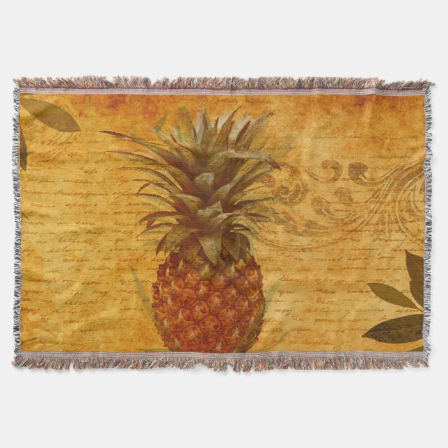 Schöne Ananas-Kunst und Kalligrafie Decke (Vorderseite)