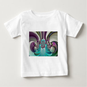 Schöne Angelic Lila und Cyan Abstrakt Print Baby T-shirt