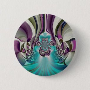 Schöne Angelic Lila und Cyan Abstrakt Print Button