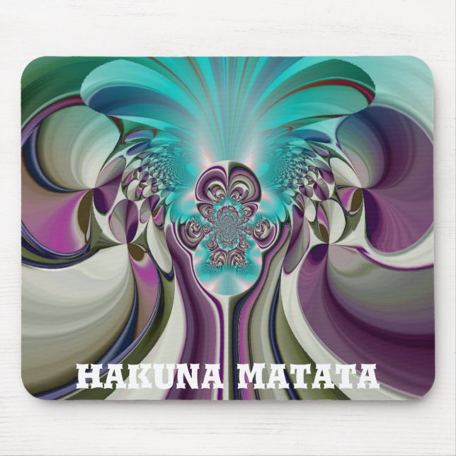 Schöne Angelic Lila und Cyan Abstrakt Print Mousepad (Vorne)