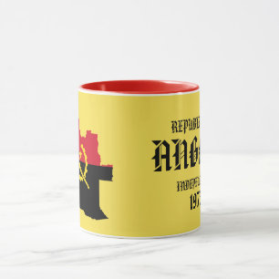 Schöne Angola-Karten-Flaggen-Tasse Tasse