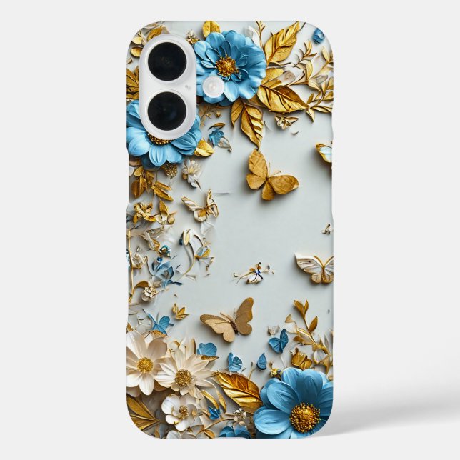 Schöne Anordnung der Blume iPhone 16 Hülle (Rückseite)
