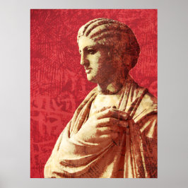 Schöne antike klassische Statue einer Frau Poster