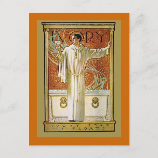 Schöne antike Vintage Elfenbeinnotizen Postkarte (Vorderseite)