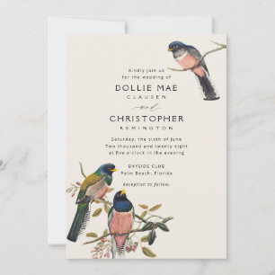 Schöne Antique Birdie Invitation Suite Einladung