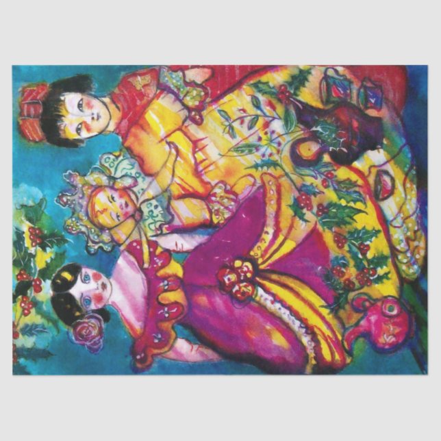 SCHÖNE ANTIQUE DOLLS SEIDENPAPIER (Vorderseite)