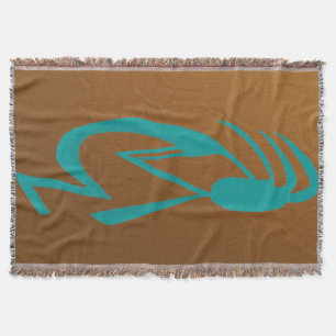 Schöne Aquamarine Kokopelli-Malerei Decke