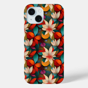 Schöne Aquamarine, orange und weiße Blume Case-Mate iPhone Hülle