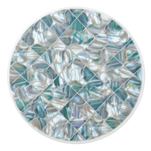 Schöne aquamarine Perle inspiriert Keramikknauf