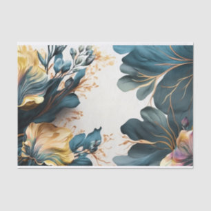Schöne Aquarell-Blumen Seidenpapier