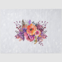 Schöne Aquarell-Gartenblumen-Dekupage