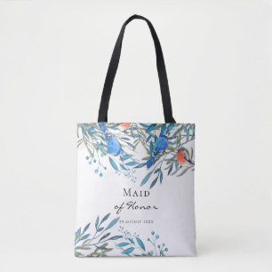 Schöne Aquarell-Vögel und -Blattwerk Maid of Honor Tasche