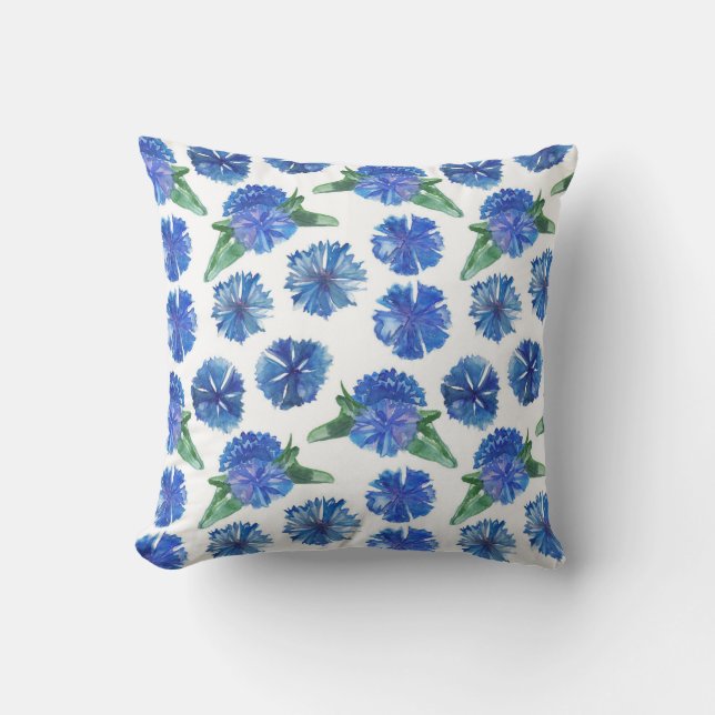 Schöne Aquarellblumen Kissen (Vorderseite)