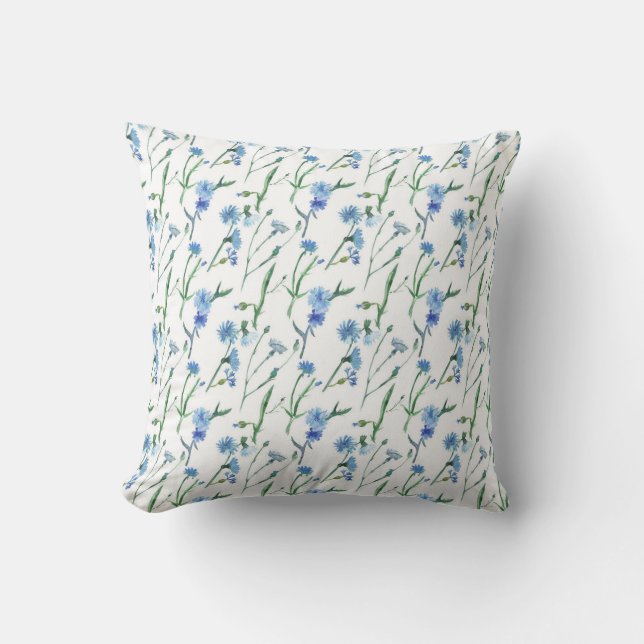 Schöne Aquarellblumen Kissen (Vorderseite)