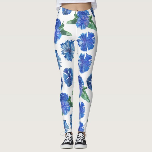 Schöne Aquarellblumen Leggings (Vorderseite)