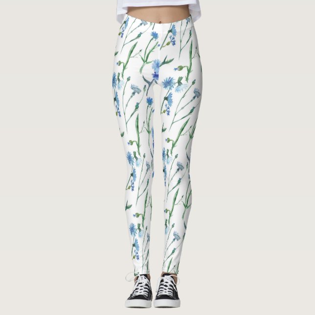 Schöne Aquarellblumen Leggings (Vorderseite)