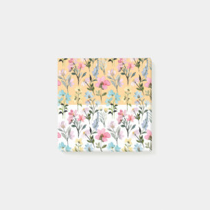 Schöne Aquarellblumen Pfirsich weiß Scrapbook Post-it Klebezettel