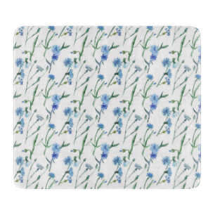 Schöne Aquarellblumen Schneidebrett