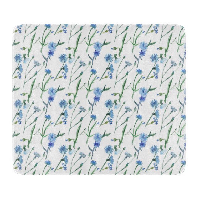 Schöne Aquarellblumen Schneidebrett (Vorderseite)