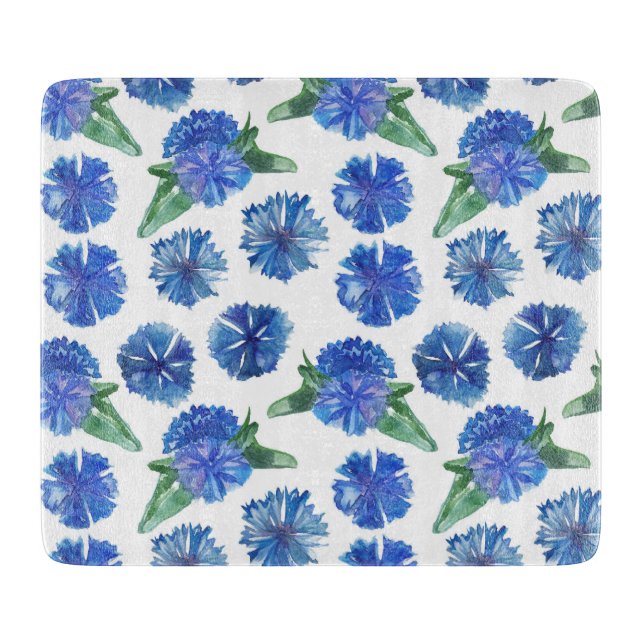 Schöne Aquarellblumen Schneidebrett (Vorderseite)