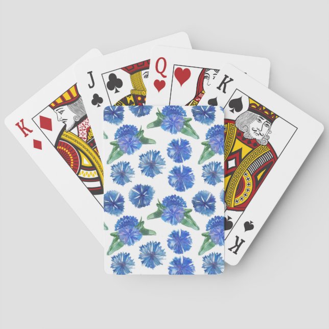 Schöne Aquarellblumen Spielkarten (Rückseite)