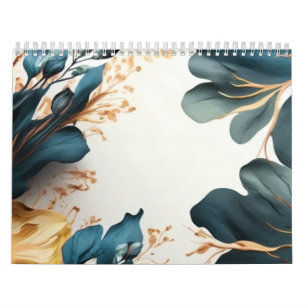 Schöne Aquarellblüte Kalender