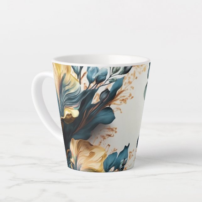 Schöne Aquarellblüte Milchtasse (Linke Ecke)