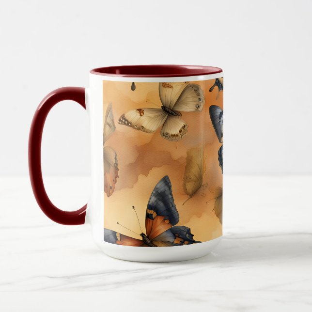 Schöne Aquarellbutterfische Tasse (Links)