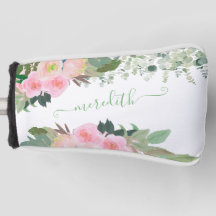 Schöne Aquarellfarbe Rosa Blume Personalisiert Nam