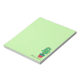 Schöne Aquarellkaktus in schöner Quelle Notizblock