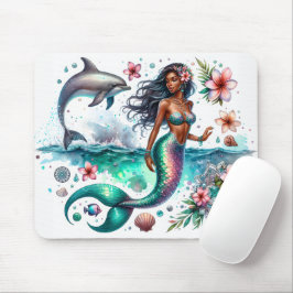 Schöne Aquarellmaid Mousepad