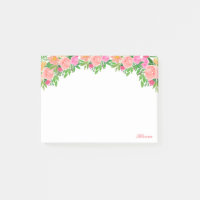 Schöne Aquarellpinke Blume & Kalligraphie
