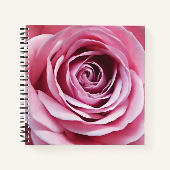 Schöne Aquarellrosa Blume Notizbuch (Vorderseite)