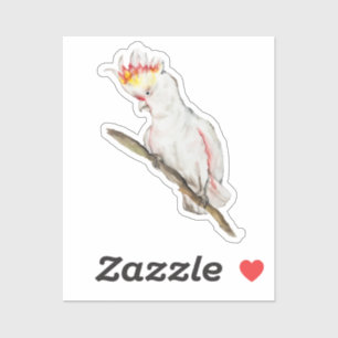 Schöne Aquarellsittich-Papagei Hand zeichnend Aufkleber