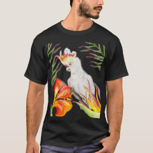 Schöne Aquarellsittich-Papagei Hand zeichnend T-Shirt