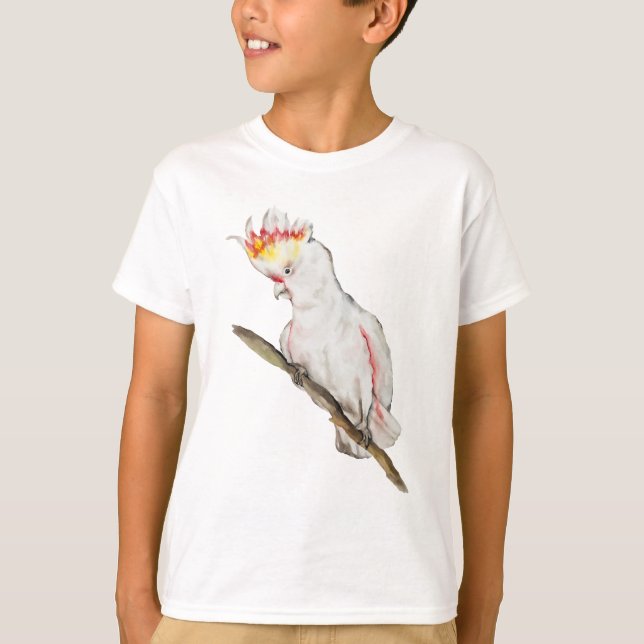 Schöne Aquarellsittich-Papagei Hand zeichnend T-Shirt (Vorderseite)